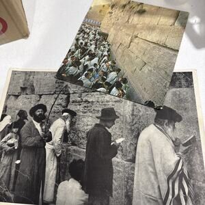 Vintage Israel Photo Print Western Wall Hebrew Goliath Postcard Lot